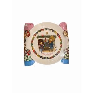NWT VTG Gentle Treasures Merry Christmas Plate Vintage Decorative 1973 Jacobsons